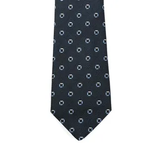 Canali Geometric Silk Necktie - Blue
