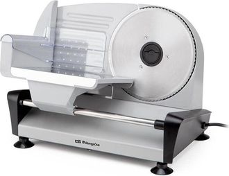 Orbegozo Orbegozo - Cortadora De Fiambre Ms 4580, Bot&oacute;n On/off, Cuchilla De Acero Inoxidable 190 Mm, Deslizador Seguro Y Extra&iacute;ble, Bandeja Para Fiambre, Ajust