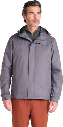 Mountain Warehouse Torrent Mens Waterproof Rain Jacket - Waterproof & Lightweight Raincoat with Taped Seams, Zipped Pockets - For Spring Summer Travelling & Outdoors Gre