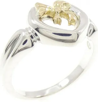 Tiffany & Co. Silver Yellow Gold Yellow Gold (18K) Silver 925 Band Ring (Pre-Owned)