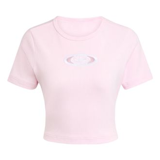 adidas (WMNS) adidas Campus 2000 Back Cut Out Rib T-Shirt Asia Sizing Clear Pink KE3737