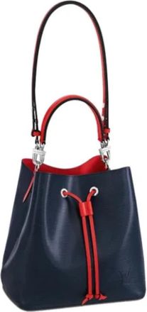 Louis Vuitton Tweedehands leren Louis Vuitton tassen - Dames - Vintage Tas - Blauw - ONE Size - Leer - Vintage