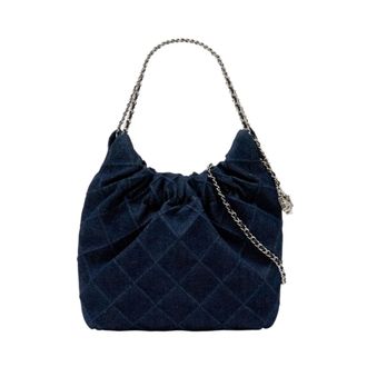 Tory Burch Tory Burch, Shoulder Bags, female, Blue, Size: ONE SIZE Fleming Mini Shoulder Bag
