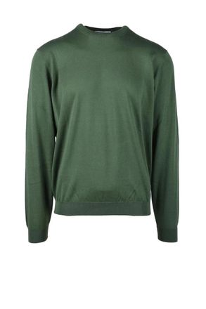 FILIPPO DE LAURENTIIS Cotton Sweater - Olive Green