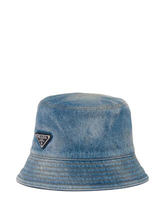 Prada denim bucket hat - women - Cotton/Cotton - M - Blue