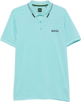 HUGO BOSS Heren, Tops, Blauw, Maat: 2XL Poliester