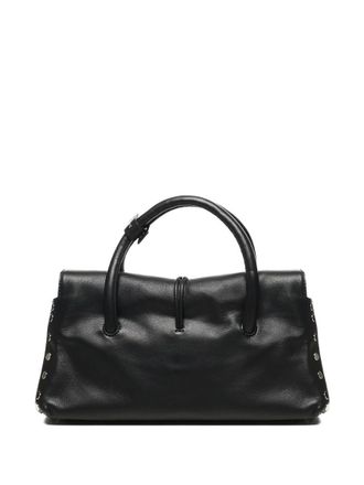 Zanellato Black Dotta Saeta Small Leather Satchel