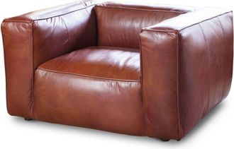 PIB Sillon de cuero rojo