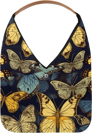 Generic Butterfly Reusable Lightweight Grocery Bags - Foldable Into Compact Pouch, Washable & Sturdy, Multipurpose for Shopping and Travel