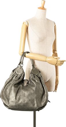 Louis Vuitton Pre-owned Womens Mahina Xl Hobo Bag Perforated Leather - Grey - One Size