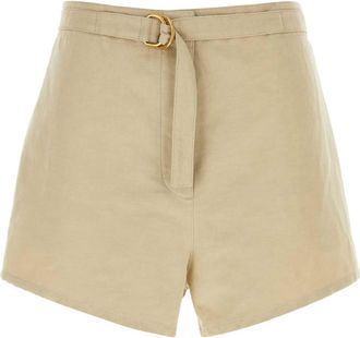 Prada Womens Beige Cotton Blend Shorts - Nude - Size EU 34 (Womens)