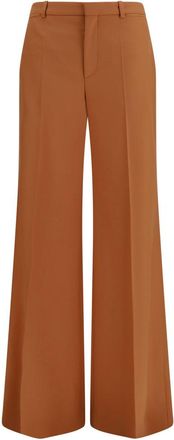 Chlo&eacute; Orange Flared Flat Front Pants