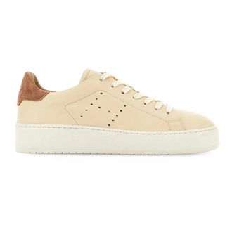 Hogan Vintage Stijl Beige Sneakers - Dames - Sneakers - Beige - 40 EU - Leer - Schoenen