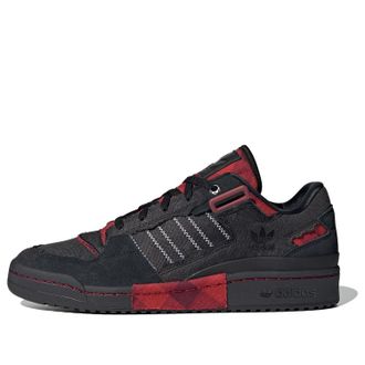 adidas originals Forum Exhibit Low Black Red HQ8417