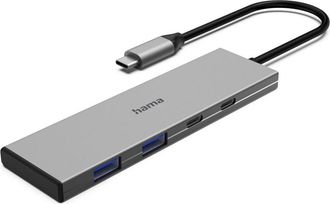 Hama 00200147 Hub De Interfaz Usb Tipo C 10000 Mbit/s Gris
