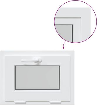 vidaXL Ventana De S&oacute;tano Basculante Risor 50 X 40 Cm Vidaxl