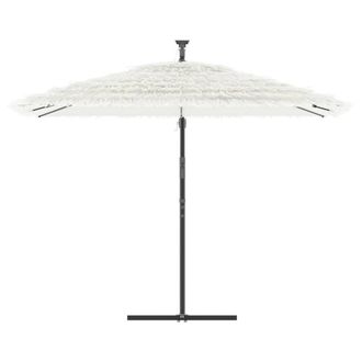 Berkfield Home Durable Garden Parasol with Steel Pole White 290x290x238 cm | Size: 290 x 290 x 238 cm