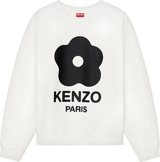 Kenzo Mens Boke Flower Printed Sweatshirt in White Cotton - Size Large
