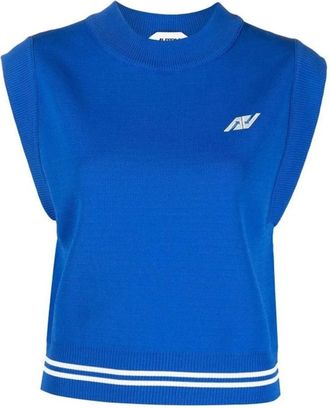 Autry Gebreid Vest - Dames - Bodywarmers - Blauw - XS - Nylon - Jassen