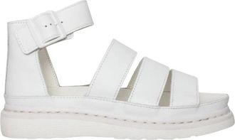 Dr. Martens Sandal Clarissa Flat Sandalen - Dames - Sandalen - Wit - 37 EU - Leer - Schoenen