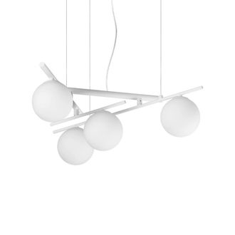 Netlighting Atlas Globe Pendant Ceiling Light White 4x G9