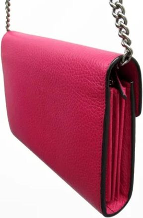 Gucci Pre-owned Cross Body Bags, female, Pink, Size: ONE SIZE Pre-owned Leather Cross Body Bag
