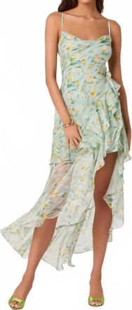 Astr Candace Floral Dress In Green