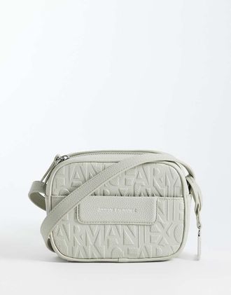 A|X Armani Exchange Liz - Borsa a tracolla color crema martellata-Bianco