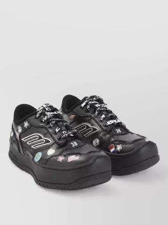Balenciaga leather platform low-top sneakers