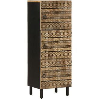 vidaXL Highboard 40x33.5x110 cm Solid Rough Wood Mango Vidaxl