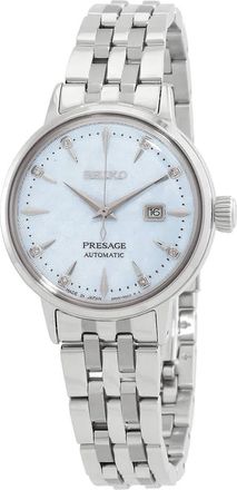 Seiko Presage Automatic Diamond Blue Dial Ladies Watch SRE007J1