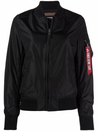 Alpha Industries baseball-collar track jacket - women - Nylon/Nylon - S - Black