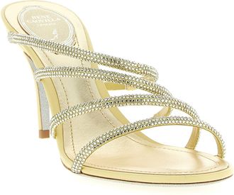 Rene Caovilla Womens Erin Heel Sandal Gold