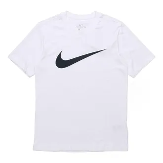 Nike Mens Nike As Nsw Tee Icon Swoosh Casual Sports Round Neck Short Sleeve White T-Shirt DC5095-100