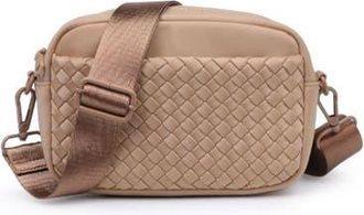 Sol and Selene Inspiration - Woven Neoprene Crossbody Bag in Nude at Nordstrom