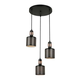 Netlighting Modern Hanging Pendant Black 3 Light E27