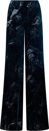 Alberta Ferretti Losse Gekleurde Broek - Dames - Wijde Broeken - Blauw - S - Broeken