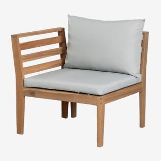 Sklum M&oacute;dulo Esquinero Izquierdo Para Sof&aacute; Modular De Jard&iacute;n En Madera De Acacia Filips Sklum