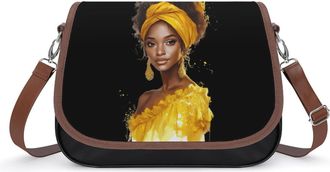 Generic Fashion African Woman Small Womens Crossbody Bags Shoulder Handbag with Adjustable Strap for Travel