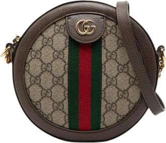 Gucci Pre-owned Ophidia Crossbody - Dames - Vintage Schoudertas - Bruin - ONE Size - Leer - Vintage