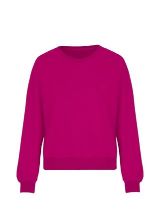 Trigema Sweatshirt TRIGEMA TRIGEMA D&uuml;nnes Sweatshirt, Damen, Gr. XXL, pink (magenta), Sweatware, 50% Baumwolle, 50% Polyester, Basic, Rundhals, Sweatshirts Sw