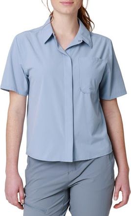 Outdoor Research Astroman Short Sleeve Sun Shirt in Fjord at Nordstrom, Size Xx-Large