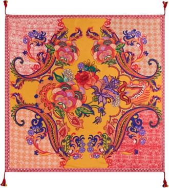 Johnny Was Womens Linnea Silk Scarf In Linea Scarf