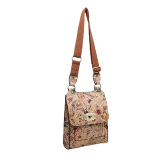 Generic Printed Cork handbag/shoulder bag/vegan leather satchel/eco-friendly PU Cork leather handbag/gift for her/messenger bag/sustainable fashion (Design 3)