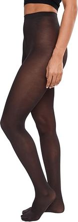 Wolford Satin Opaque 50 Womens Tights Hose Nearly Black : XS (411-53 - 99-143 lbs), Cotton/Nylon/Satin