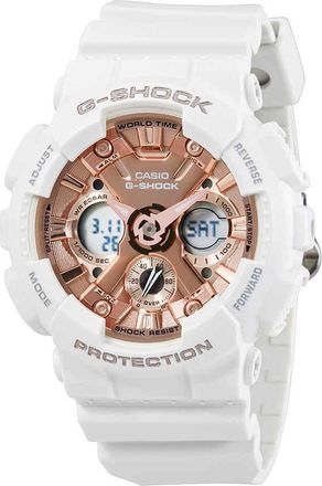Casio G-Shock S Series Rose Gold Dial Ladies Sports Watch GMAS120MF-7A2