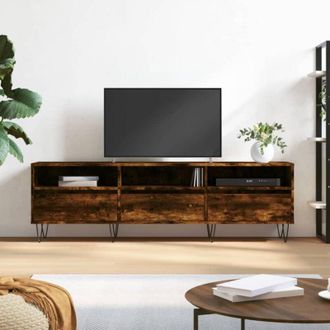 vidaXL Vidaxl - Mobile Porta tv Rovere Fumo 150x30x44,5 cm in Legno Multistrato