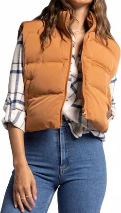 Thread & Supply Issey Puffer Vest In Bronze
