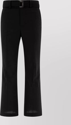 sacai straight leg trousers with belt loops