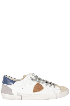 Philippe Model Vintage Mixage Blanc Bleu PRSX Low Leather Sneakers